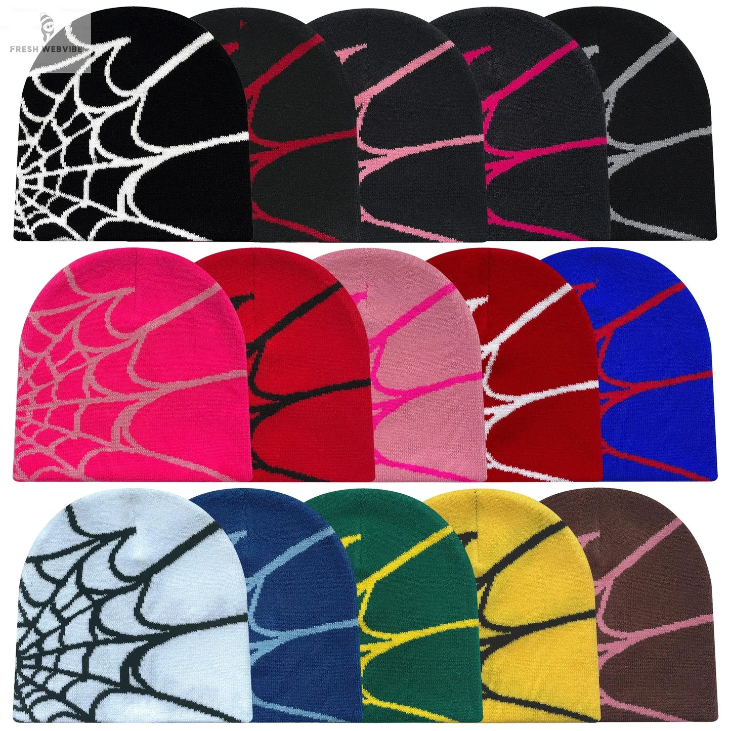 Four Seasons Men's And Women's Universal Y2K Knit Hat Spider Web Riding Outdoor Sports Fashion Hat Fresh webvibe