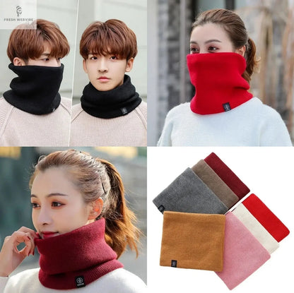Fashion Soft Knitted Neck Warmer Sports Scarf Women Men Face Cover Winter Skating Running Hiking Scarves Thick Cold-proof Collar Fresh webvibe