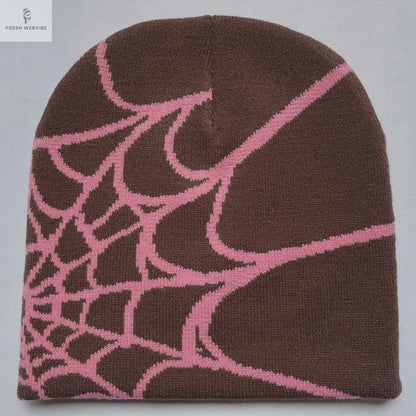Four Seasons Men's And Women's Universal Y2K Knit Hat Spider Web Riding Outdoor Sports Fashion Hat Fresh webvibe