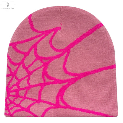 Four Seasons Men's And Women's Universal Y2K Knit Hat Spider Web Riding Outdoor Sports Fashion Hat Fresh webvibe