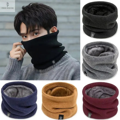 Fashion Soft Knitted Neck Warmer Sports Scarf Women Men Face Cover Winter Skating Running Hiking Scarves Thick Cold-proof Collar Fresh webvibe