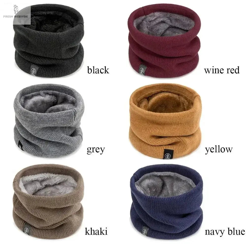 Fashion Soft Knitted Neck Warmer Sports Scarf Women Men Face Cover Winter Skating Running Hiking Scarves Thick Cold-proof Collar Fresh webvibe