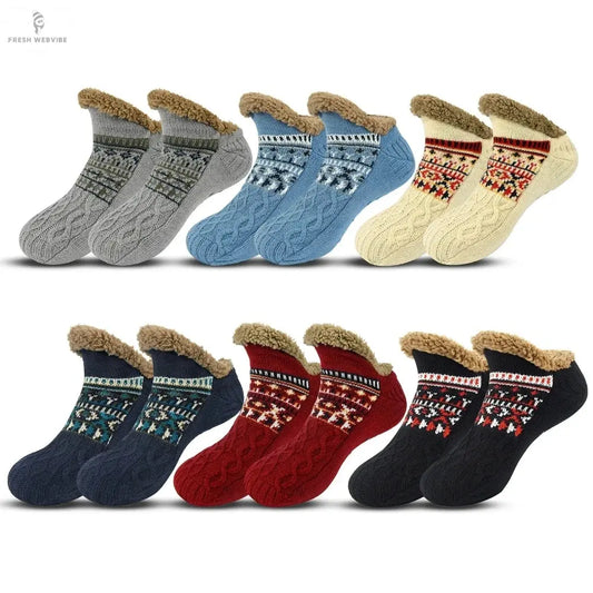 Fall and Winter Floor Socks Home Warm Women Men Socks Snow Socks Sleep Carpet Socks Slippers Socks Men Non-slip Yoga Socks 2025 Fresh webvibe