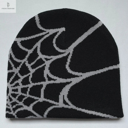 Four Seasons Men's And Women's Universal Y2K Knit Hat Spider Web Riding Outdoor Sports Fashion Hat Fresh webvibe