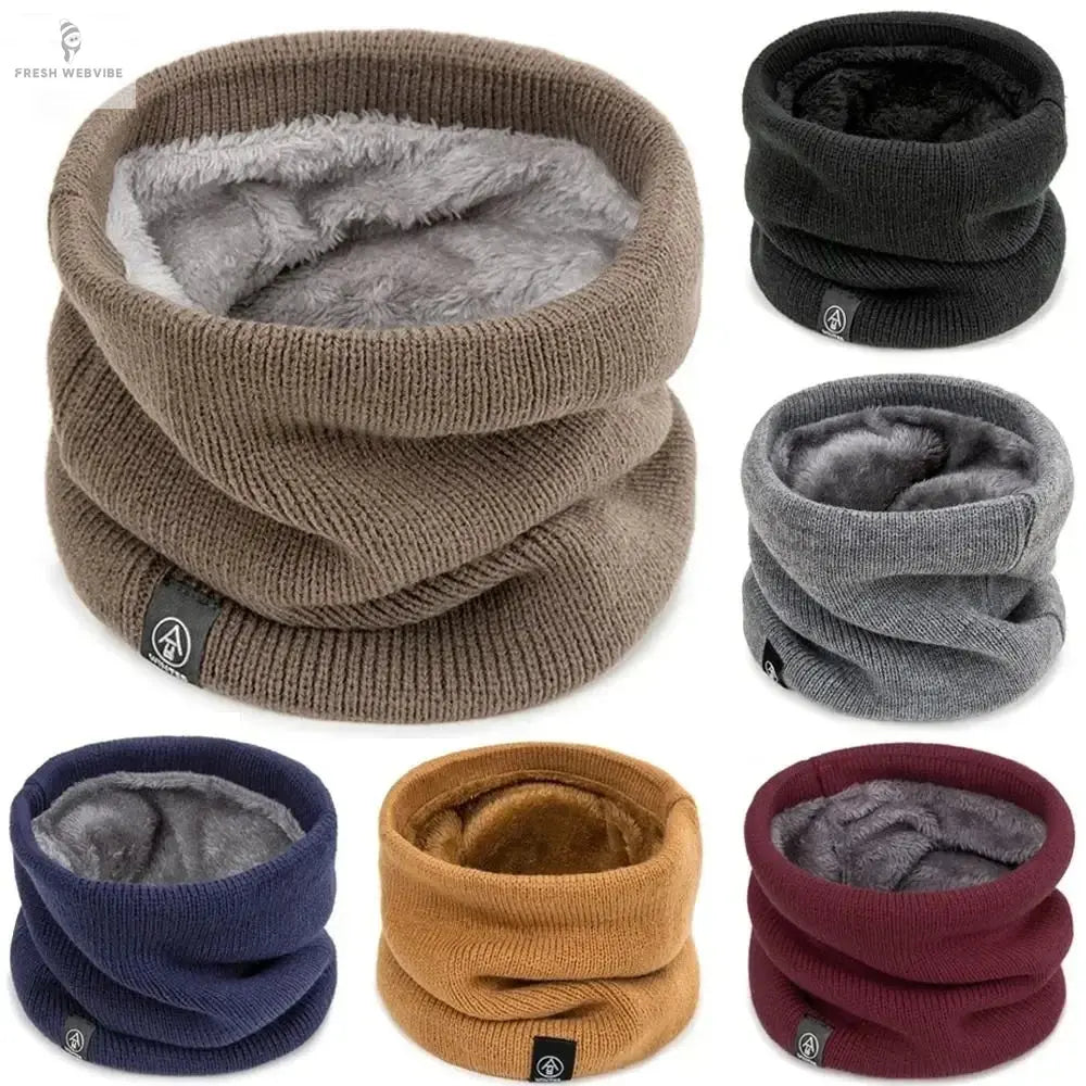 Fashion Soft Knitted Neck Warmer Sports Scarf Women Men Face Cover Winter Skating Running Hiking Scarves Thick Cold-proof Collar Fresh webvibe